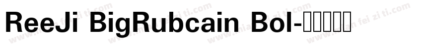 ReeJi BigRubcain Bol字体转换